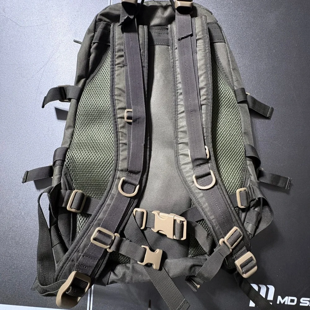 Alpha Outpost Tactical MOLLE Backpack Olive Drab Green Canvas Utility Gear Bag